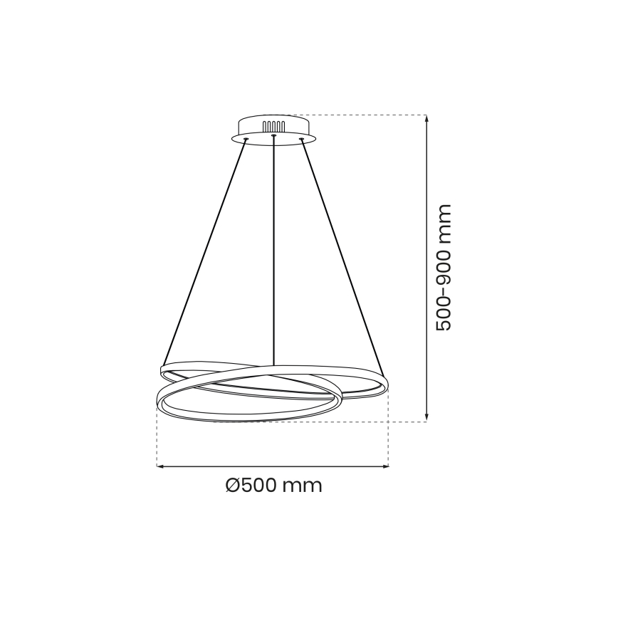  Κρεμαστό φωτιστικό οροφής LED LUCERO LED/48W/230V γυαλιστερό χρώμιο