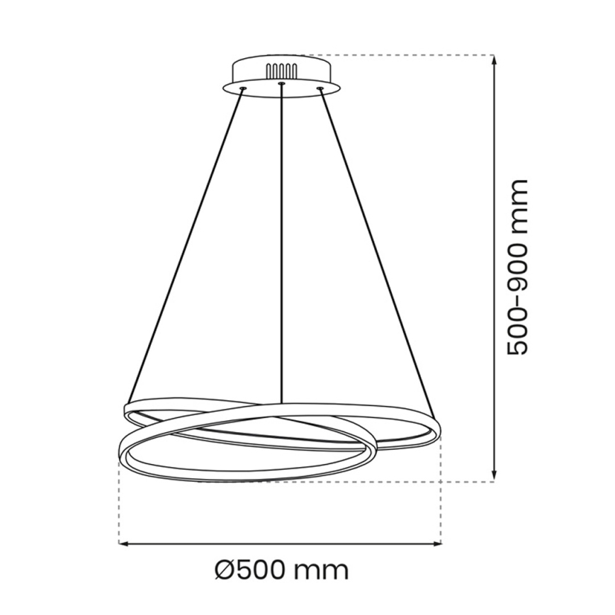  Κρεμαστό φωτιστικό οροφής LED LUCERO LED/48W/230V μαύρο