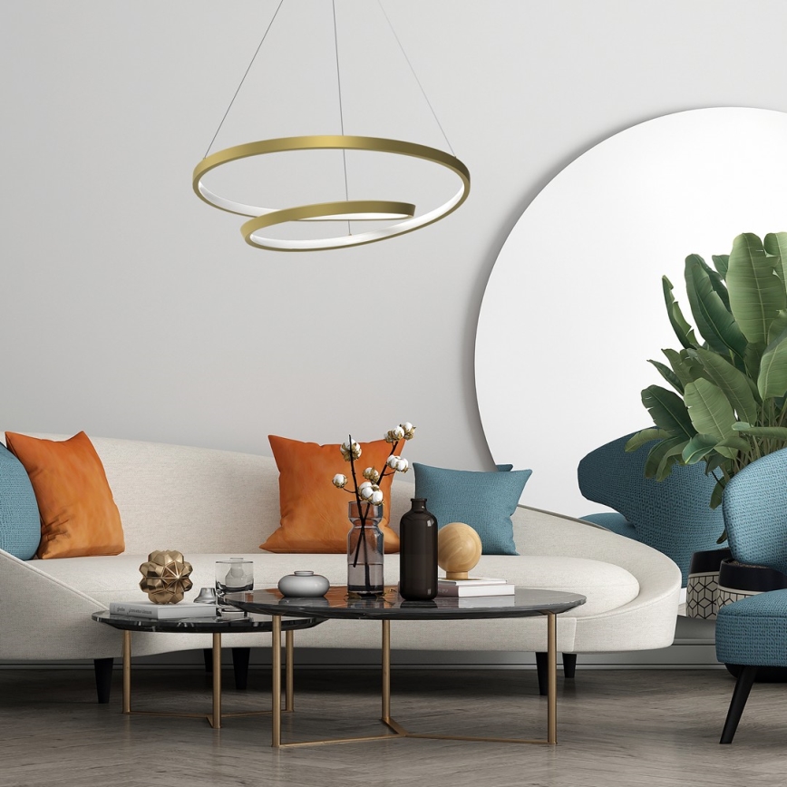  Κρεμαστό φωτιστικό οροφής LED LUCERO LED/48W/230V χρυσό