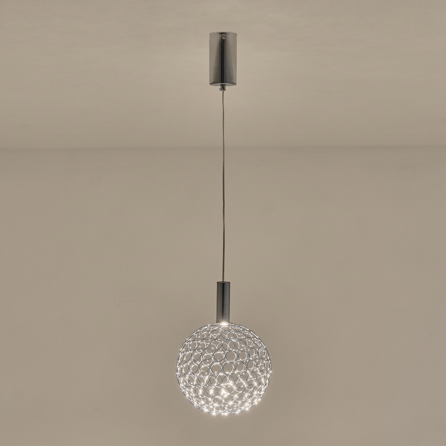  Κρεμαστό φωτιστικό οροφής LED PERFORATO LED/6,3W/230V 3000K γυαλιστερό χρώμιο διάμετρος 20 cm