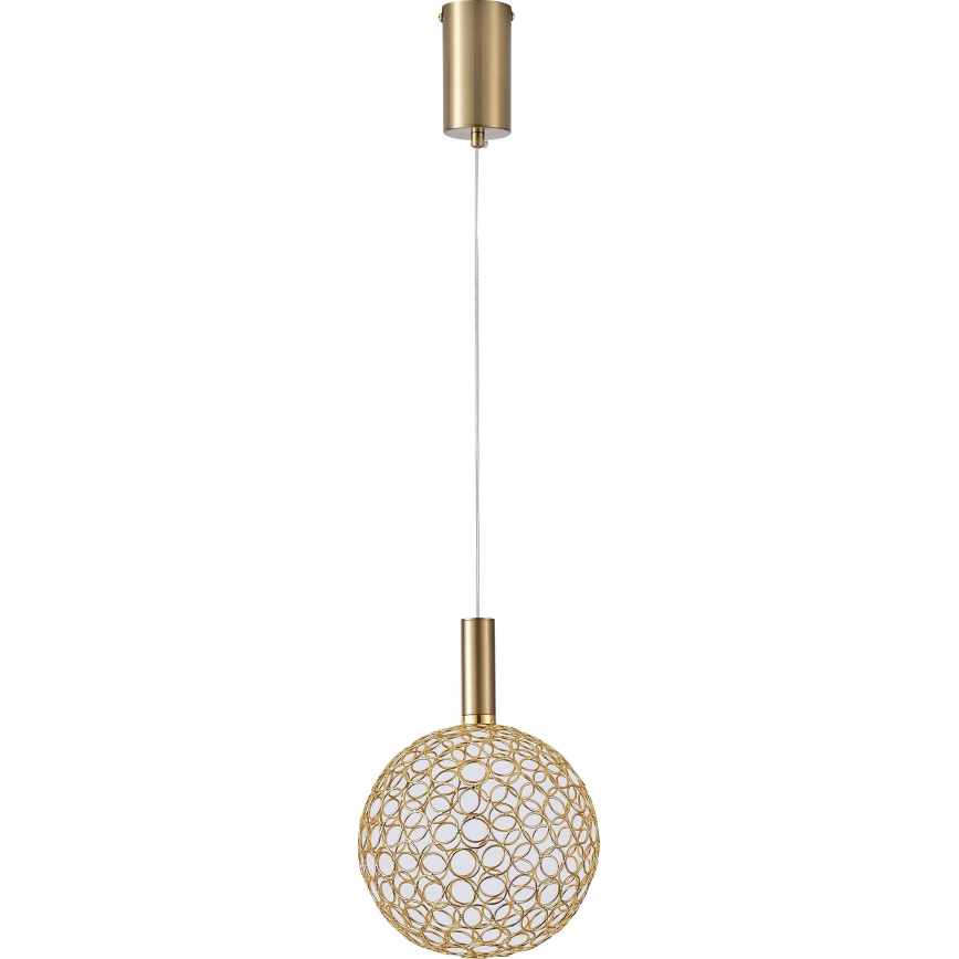  Κρεμαστό φωτιστικό οροφής LED PERFORATO LED/6,3W/230V 3000K χρυσό διάμετρος 20 cm