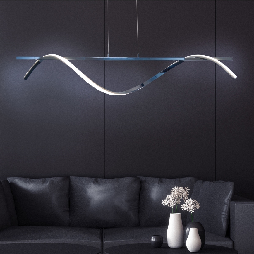  Κρεμαστό φωτιστικό οροφής LED RUMBA LED/23W/230V 4000K γυαλιστερό χρώμιο