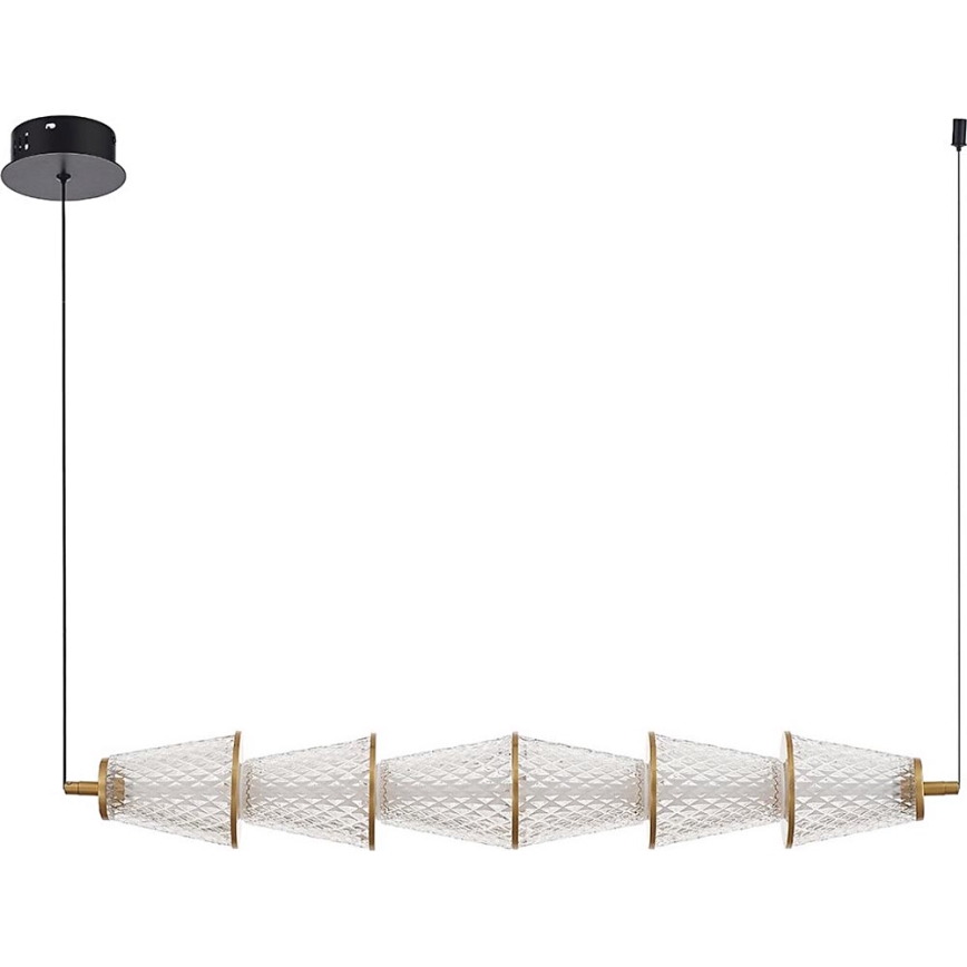  Κρεμαστό φωτιστικό οροφής LED SANSA LED/11W/230V χρυσό/διαφανές
