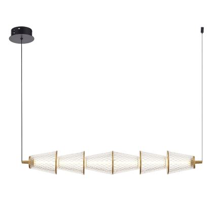  Κρεμαστό φωτιστικό οροφής LED SANSA LED/11W/230V χρυσό/διαφανές