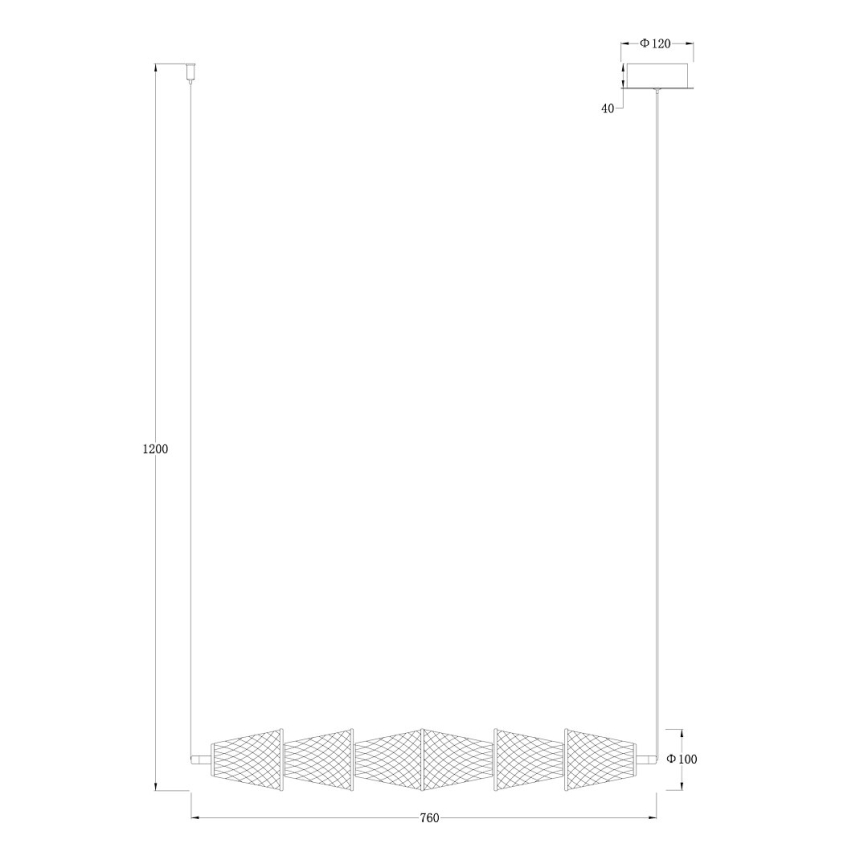  Κρεμαστό φωτιστικό οροφής LED SANSA LED/11W/230V χρυσό/διαφανές