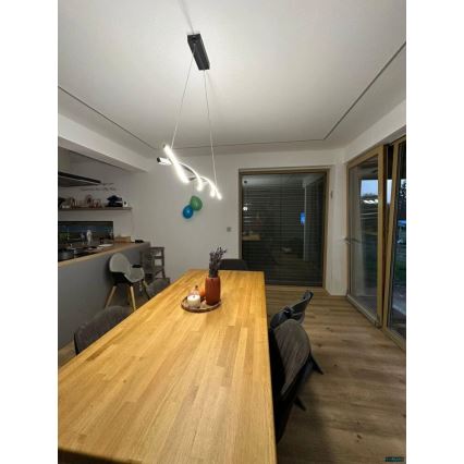  Κρεμαστό φωτιστικό οροφής LED TWIST LED/37W/230V 4000K 120 cm μαύρο