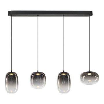  Κρεμαστό φωτιστικό οροφής LED VASO LED/15W/230V μαύρο/φιμέ
