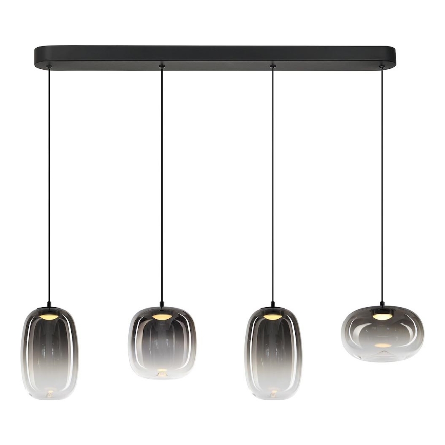  Κρεμαστό φωτιστικό οροφής LED VASO LED/15W/230V μαύρο/φιμέ