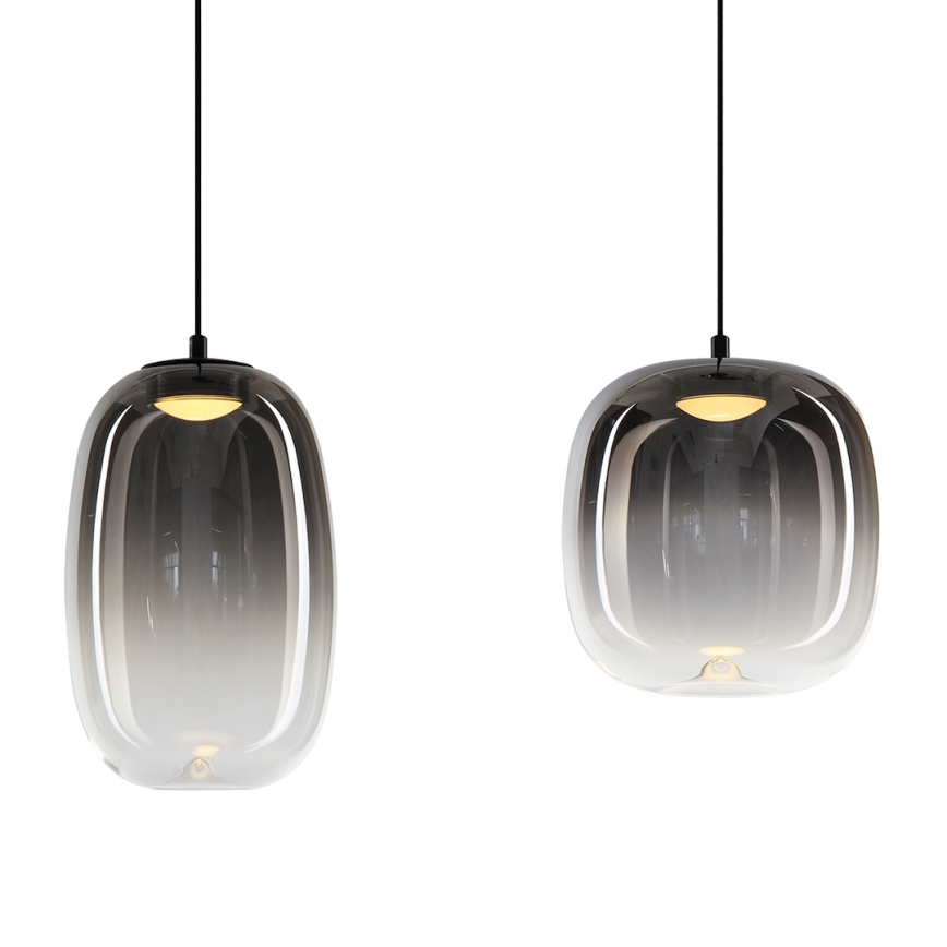  Κρεμαστό φωτιστικό οροφής LED VASO LED/15W/230V μαύρο/φιμέ