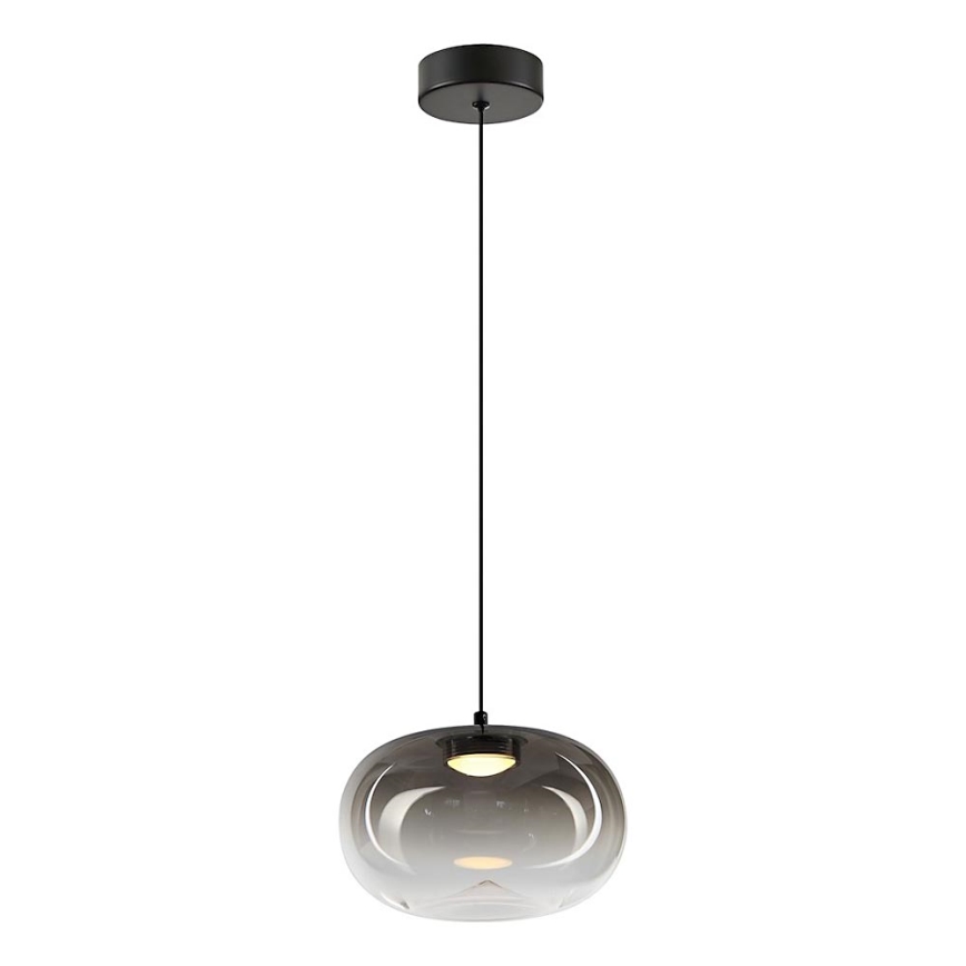  Κρεμαστό φωτιστικό οροφής LED VASO LED/4W/230V διάμετρος 18 cm μαύρο/φιμέ
