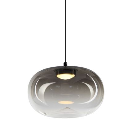  Κρεμαστό φωτιστικό οροφής LED VASO LED/4W/230V διάμετρος 18 cm μαύρο/φιμέ