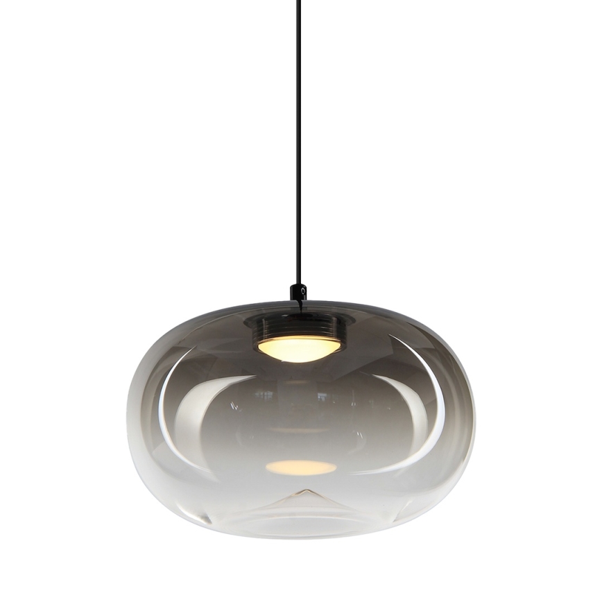  Κρεμαστό φωτιστικό οροφής LED VASO LED/4W/230V διάμετρος 18 cm μαύρο/φιμέ