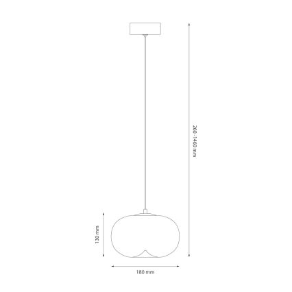  Κρεμαστό φωτιστικό οροφής LED VASO LED/4W/230V διάμετρος 18 cm χρυσό/φιμέ