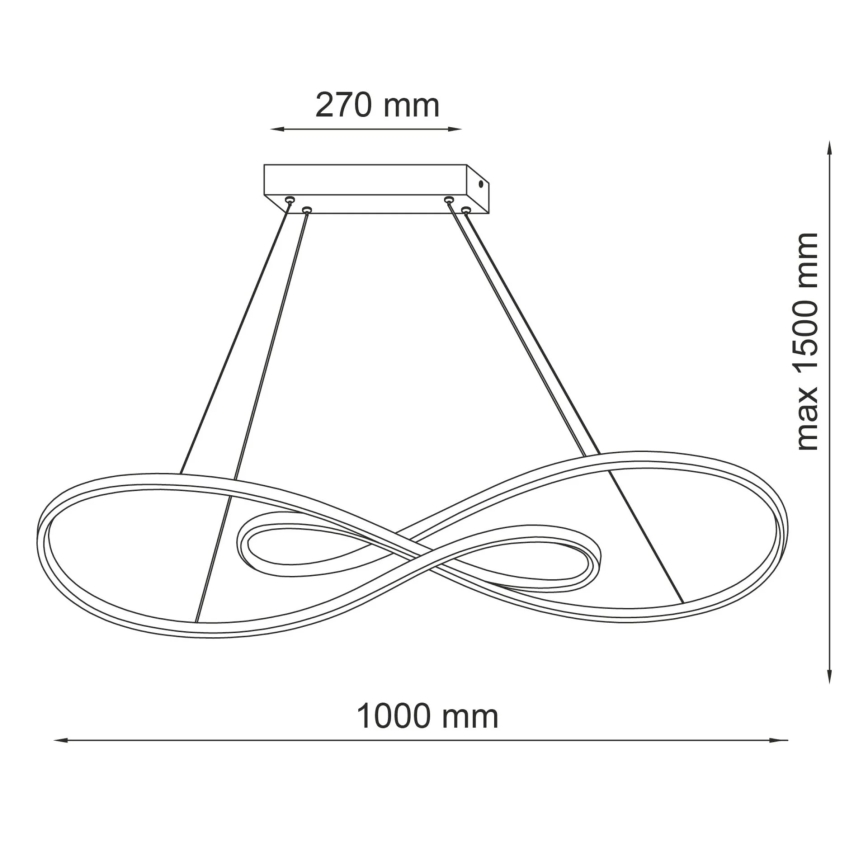  Κρεμαστό φωτιστικό οροφής LED ZUMBA LED/50W/230V χρυσό