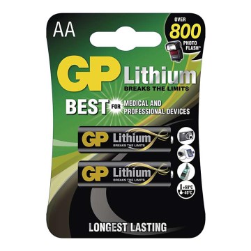 2 τεμ. Μπαταρία λιθίου AA GP LITHIUM 1,5V