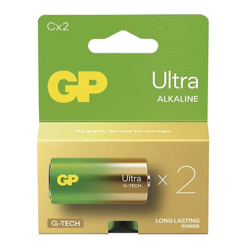 2 τμχ Αλκαλική μπαταρία C GP ULTRA 1,5V