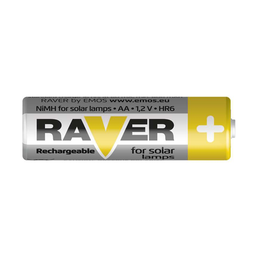 2 τμχ Επαναφορτιζόμενη μπαταρία AA RAVER NiMH/1,2V/600 mAh