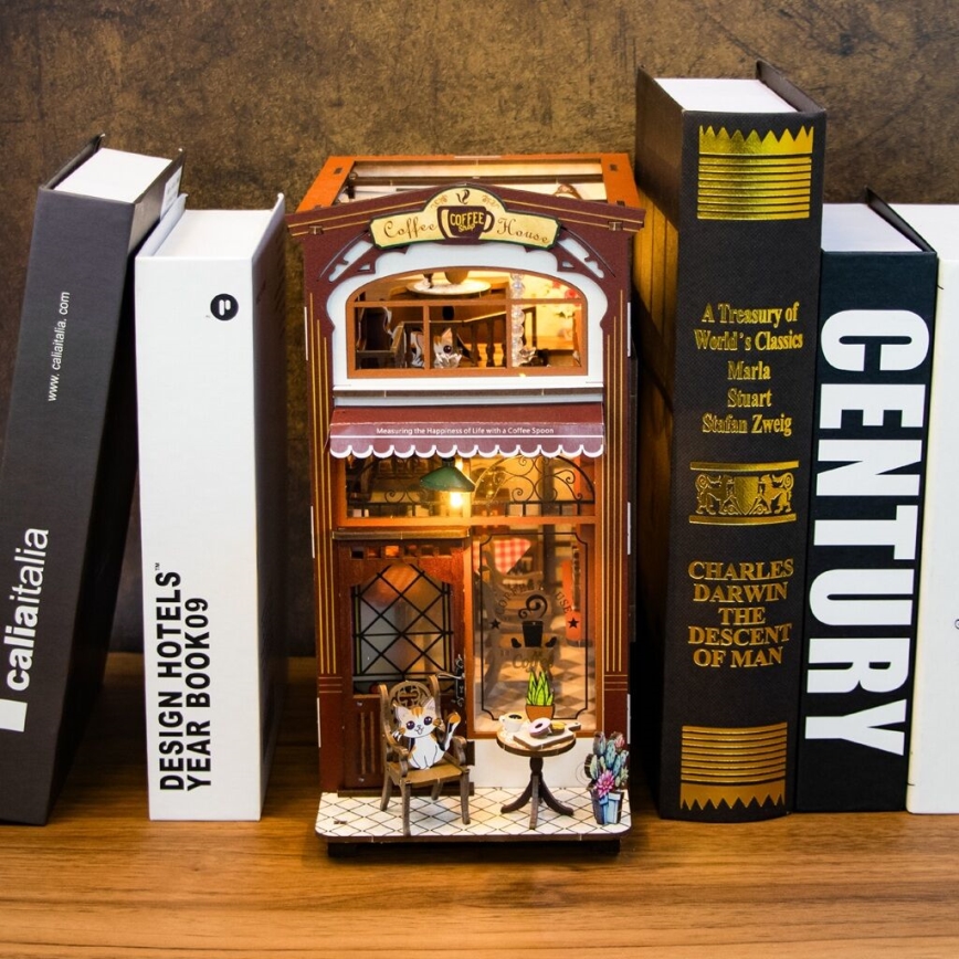 2Kids Toys - 3D παζλ LED Στοπ Βιβλίων Καφετέρια 2xAAA