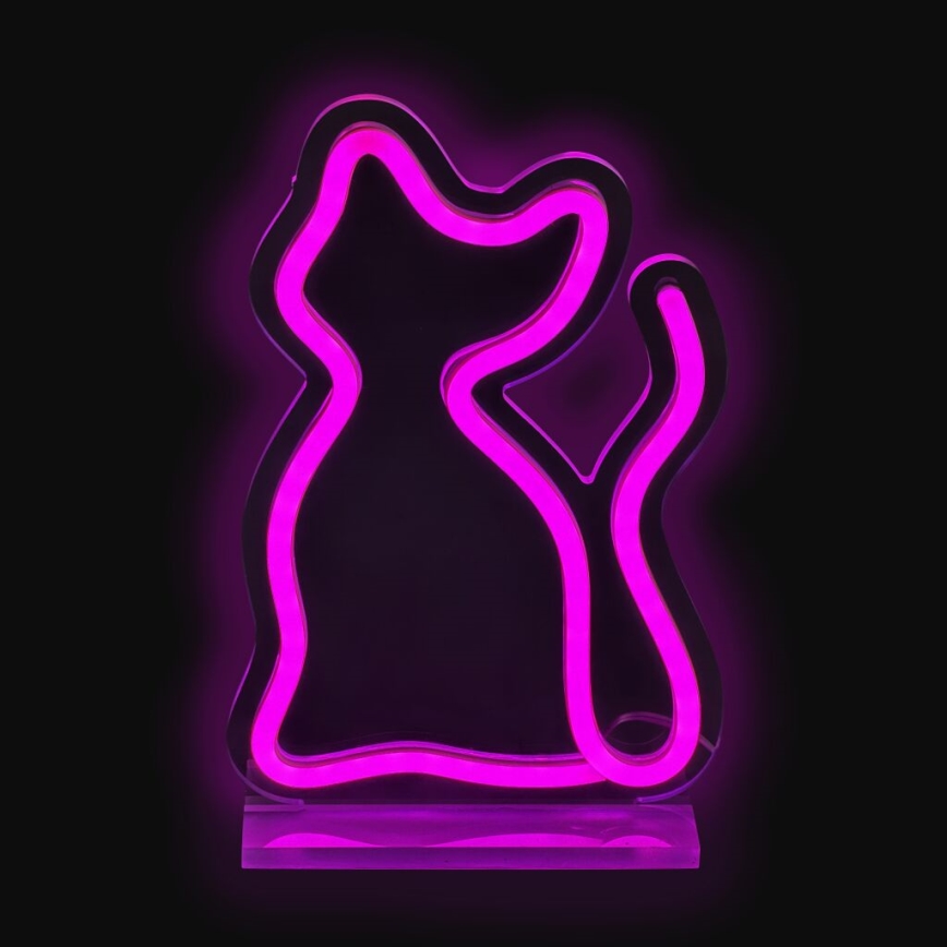 2Kids Toys - LED Neon επιτραπέζιο διακοσμητικό LED/5W/USB γάτα