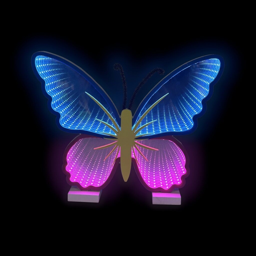 2Kids Toys - LED Neon επιτραπέζιο διακοσμητικό LED/5W/USB πεταλούδα