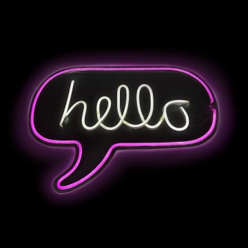 2Kids Toys - LED Διακοσμητικό φωτιστικό τοίχου Neon LED/5W/USB hello