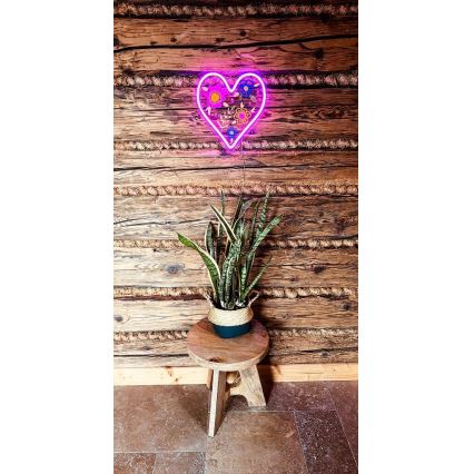 2Kids Toys - LED Διακοσμητικό φωτιστικό τοίχου Neon LED/5W/USB καρδιά