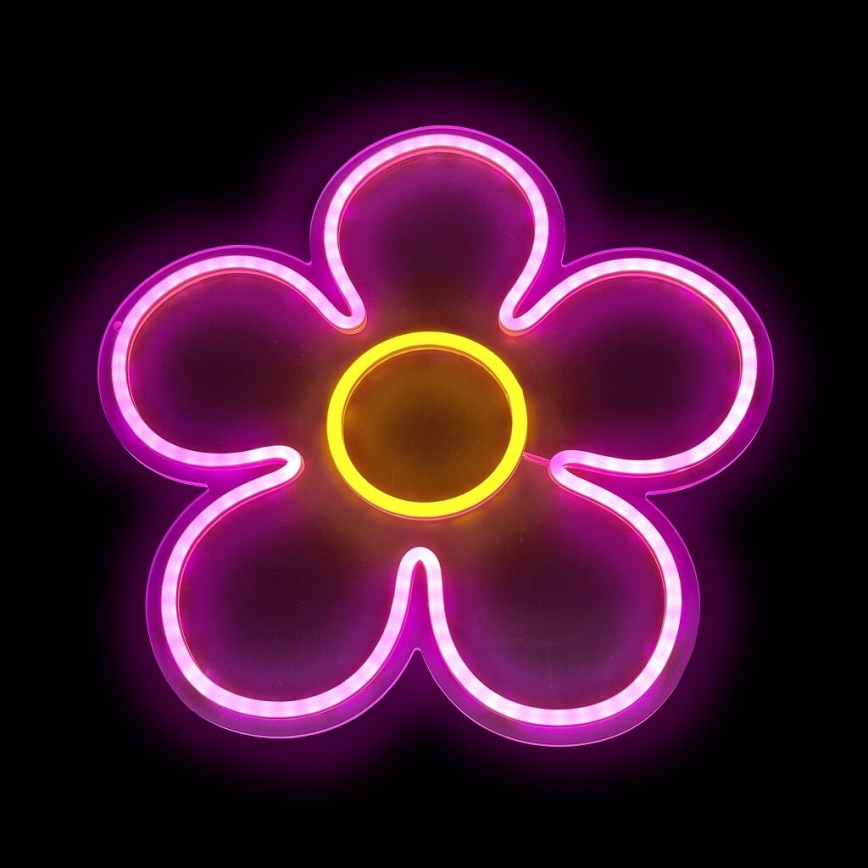 2Kids Toys - LED Διακοσμητικό φωτιστικό τοίχου Neon LED/5W/USB λουλούδι