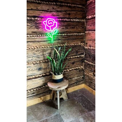 2Kids Toys - LED Διακοσμητικό φωτιστικό τοίχου Neon LED/5W/USB τριαντάφυλλο