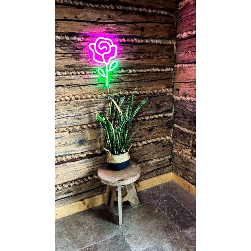 2Kids Toys - LED Διακοσμητικό φωτιστικό τοίχου Neon LED/5W/USB τριαντάφυλλο