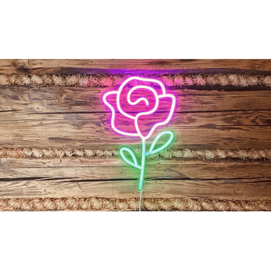 2Kids Toys - LED Διακοσμητικό φωτιστικό τοίχου Neon LED/5W/USB τριαντάφυλλο