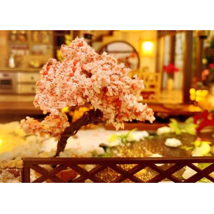 2Kids Παιχνίδια - Μινιατούρα σπιτιού Πολυτελής βίλα με κερασιές 2xAAA