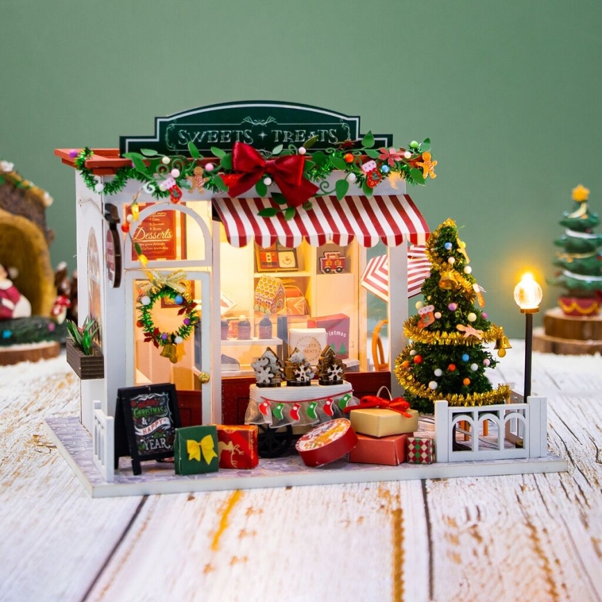 2Kids Toys - Μινιατούρα κουκλόσπιτο Christmas cake shop 2xAAA