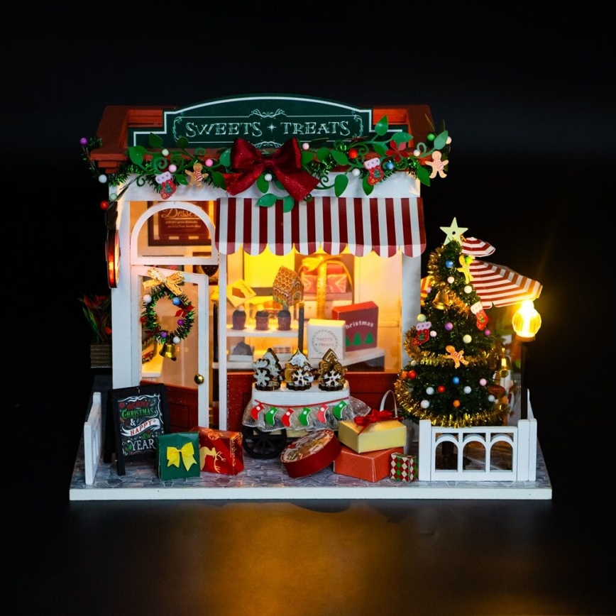 2Kids Toys - Μινιατούρα κουκλόσπιτο Christmas cake shop 2xAAA