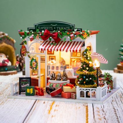 2Kids Toys - Μινιατούρα κουκλόσπιτο Christmas cake shop 2xAAA