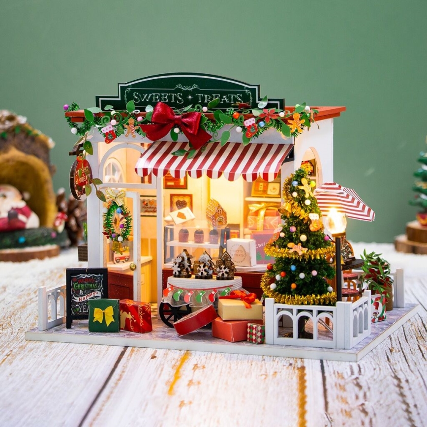 2Kids Toys - Μινιατούρα κουκλόσπιτο Christmas cake shop 2xAAA