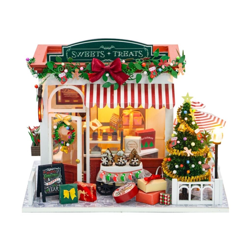 2Kids Toys - Μινιατούρα κουκλόσπιτο Christmas cake shop 2xAAA