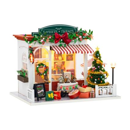 2Kids Toys - Μινιατούρα κουκλόσπιτο Christmas cake shop 2xAAA