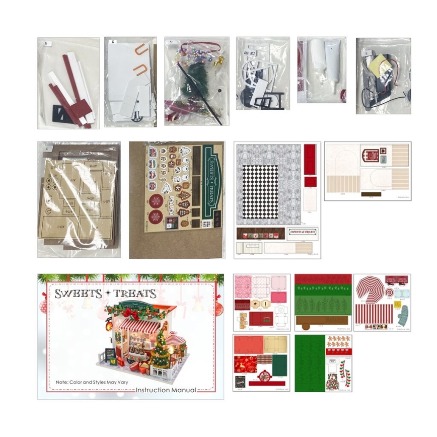 2Kids Toys - Μινιατούρα κουκλόσπιτο Christmas cake shop 2xAAA