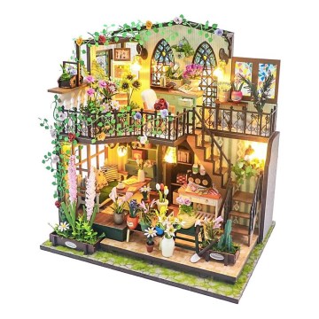 2Kids Toys - Μινιατούρα κουκλόσπιτο Darcy's flower house 2xAAA