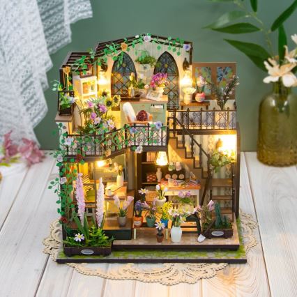 2Kids Toys - Μινιατούρα κουκλόσπιτο Darcy's flower house 2xAAA