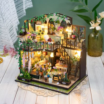 2Kids Toys - Μινιατούρα κουκλόσπιτο Darcy's flower house 2xAAA
