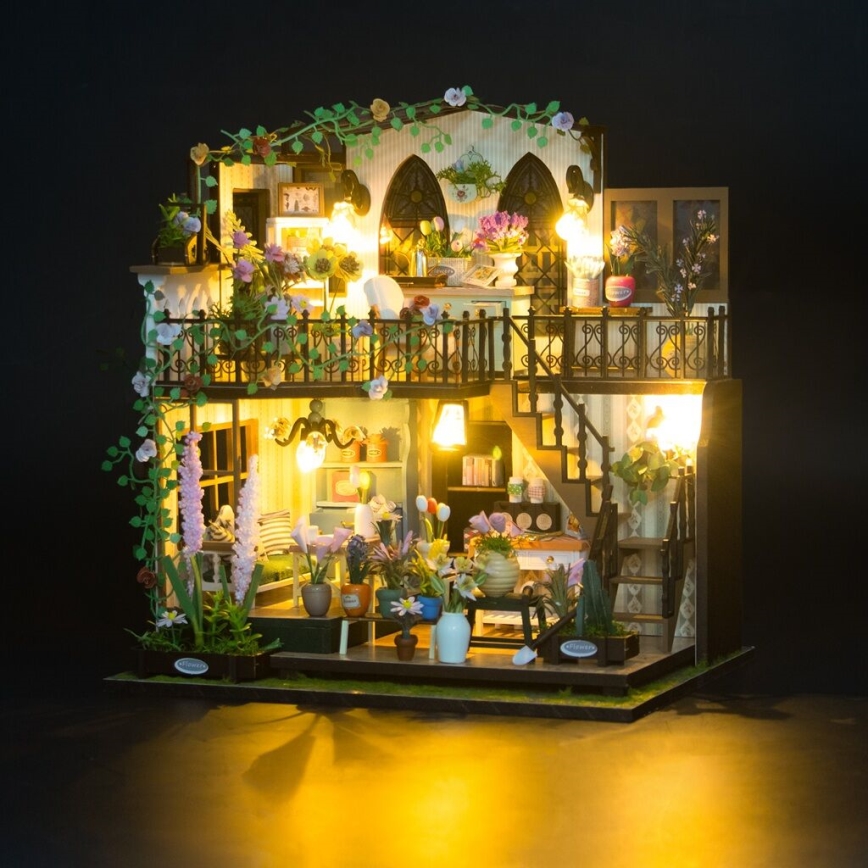 2Kids Toys - Μινιατούρα κουκλόσπιτο Darcy's flower house 2xAAA