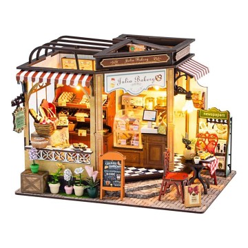 2Kids Toys - Μινιατούρα κουκλόσπιτο Julia's bakery 2xAAA