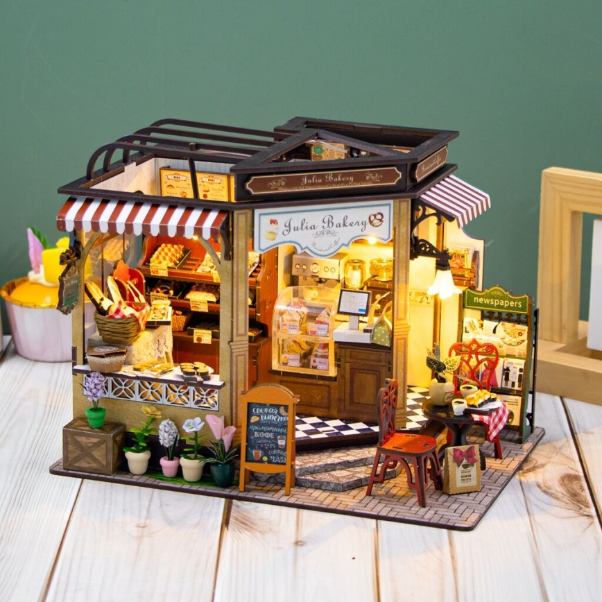 2Kids Toys - Μινιατούρα κουκλόσπιτο Julia's bakery 2xAAA