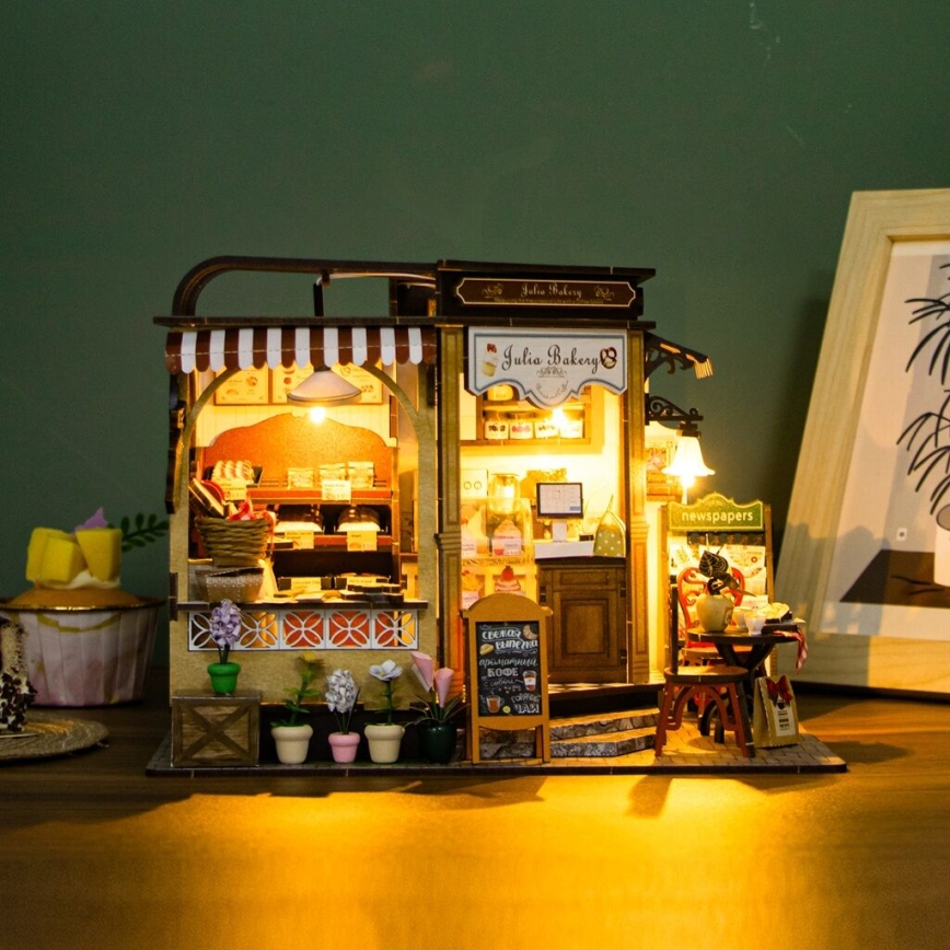 2Kids Toys - Μινιατούρα κουκλόσπιτο Julia's bakery 2xAAA