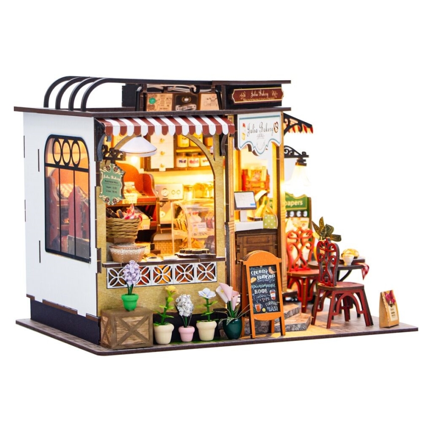 2Kids Toys - Μινιατούρα κουκλόσπιτο Julia's bakery 2xAAA