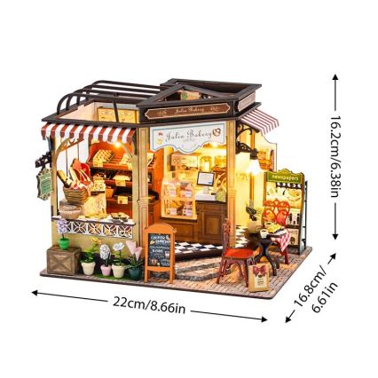 2Kids Toys - Μινιατούρα κουκλόσπιτο Julia's bakery 2xAAA