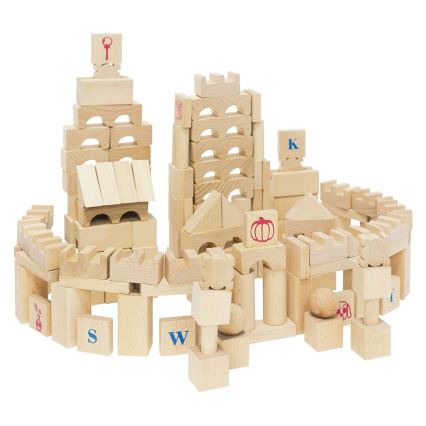 2Kids Toys - Ξύλινα τουβλάκια φυσικού χρώματος, 220 τεμ.