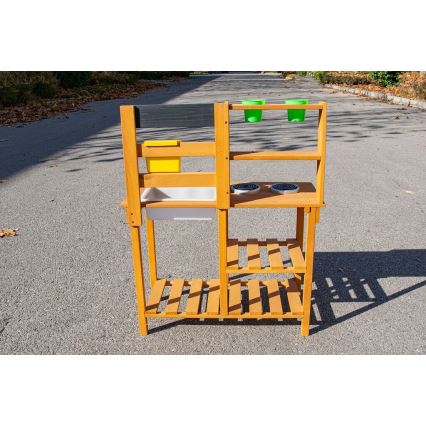 2Kids Toys - Ξύλινη υπαίθρια παιδική κουζίνα με νεροχύτη