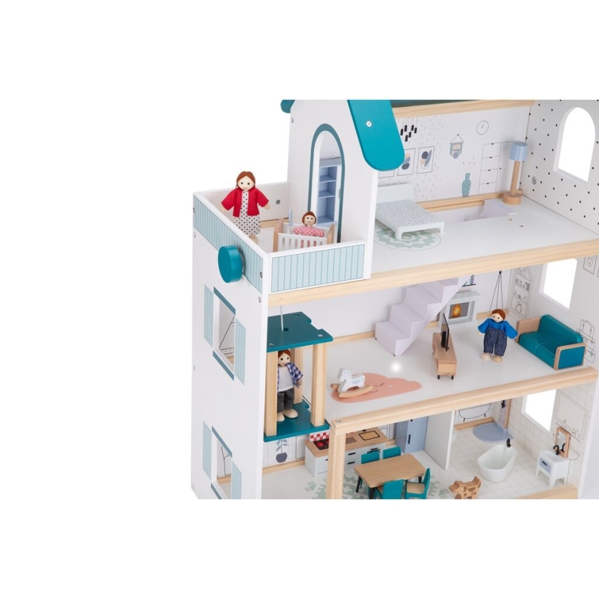 2Kids Toys - Ξύλινο κουκλόσπιτο Barbora